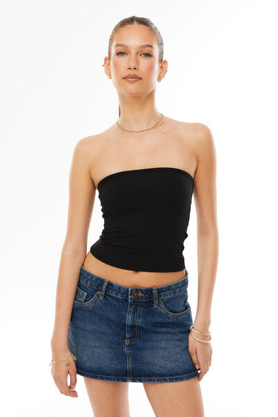 Super Smooth Tube Top & Maya Denim Mini Skirt Bundle, 