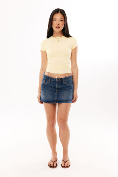 Luxe Longline Tee, BABY YELLOW