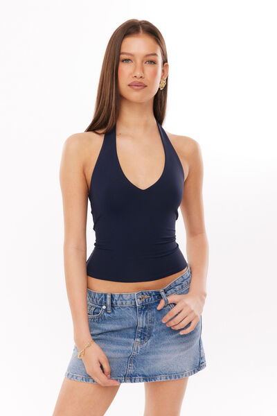 Luxe Halter Top, NIGHT NAVY