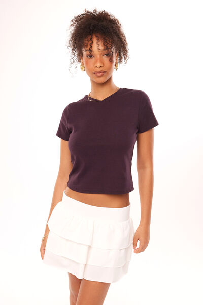 Lainey Frill Mini Skirt, CREAMY WHITE