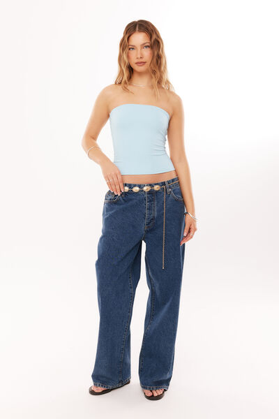Super Smooth Tube Top, DAYLIGHT BLUE