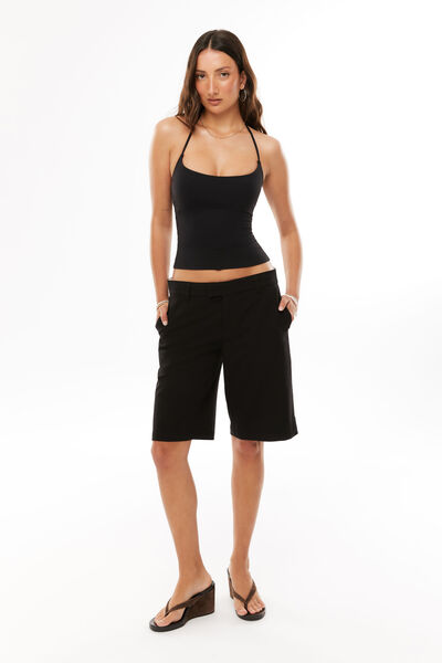 Parker Longline Tailored Short, BLACK