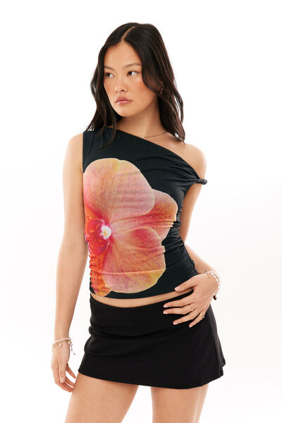 Lumi Off Shoulder Top, ORCHID BLACK